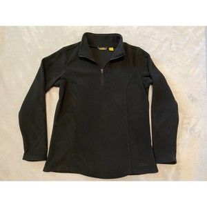 Cabela's Women's Fleece 1/4 Zip Pullover Black Size M